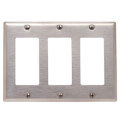 Product Image of 3-Gang Electrical Wall Plate, Decora (302 Stainless Steel)