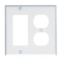 Product Image of 2-Gang Electrical Wall Plate, Combo, Duplex/Decora (Stainless Steel)