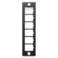 Product Image of SDX Metal Fiber Adapter Plate, Empty (Black) Accepts (6) Quickport, Connectors