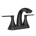 Product Image of Findlay Chrome Two-handle High Arc Bathroom Faucet (Matte Black), 84515BL