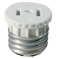 Product Image of Indoor 660W, 125V 2-pole, 2-wire Lampholder To Outlet Adapter (White)