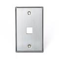 Product Image of Stainless Steel Quickport, Wallplate, Single-Gang, 1-port