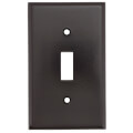 Product Image of 1-Gang Electrical Wall Plate, Toggle Switch (Brown)