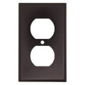 Product Image of 1-Gang Wallplate, Duplex Receptacle, Thermoset Plastic (Brown)
