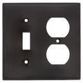 Product Image of 2-Gang Electrical Wall Plate, Toggle Switch & Duplex (Brown)