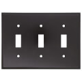 Product Image of 3-Gang Electrical Wall Plate, Toggle Switch (Brown)