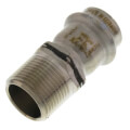 3/4" x 1/2" ProPress 304 Stainless Male Adapter w/ FKM Seal (P x MNPT)