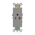 Product Image of 20A Decora Plus Single Receptacle/outlet, Commercial Grade, Self-grounding (Gray)