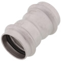1" ProPress 304 Stainless Coupling w/ FKM Seal - w/ Stop (P x P)