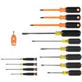 Product Image of Color-Coded Screwdriver Set (Phillips, Cabinet, Keystone, Demolition, Square, and Slotted) (14-Piece)