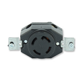 Product Image of 30A, 120/208V 3-Phase Y, NEMA Non-NEMA, 4P, 4W, Flush Mtg Locking Receptacle, Non-Grounding (Black)