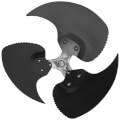 Product Image of 26.5" 3-Blade CCW Fan w/ 1/2" Bore (25°), 85M50