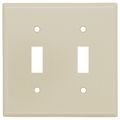 Product Image of 2-Gang Electrical Wall Plate, Toggle Switch (Ivory)