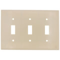 Product Image of 3-Gang Electrical Wall Plate, Toggle Switch (Ivory)