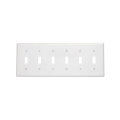 Product Image of 6-Gang Electrical Wall Plate, Toggle Switch (Ivory)