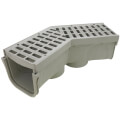 5" Pro Series Deep Profile Grate and Channel Drain 45-Degree Elbow