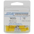 Product Image of Insulated Female Slip-On Solderless Terminal, 12-10 AWG, Tab Size .250 (15 Pack)