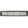 Product Image of Flat Quickport, Patch Panel, 48-port, 2RU (Black) Cable Management Bar Not Included.