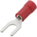 Product Image of Insulated Spade Solderless Terminal, 22-18 AWG, Stud #8 (100 Pack)