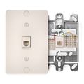 Product Image of Telephone Wall Phone Jack, 6p4c, Quick Connect (Light Almond)