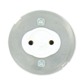 Product Image of Medium Base, Bi-pin, Standard Fluorescent Lampholder, Snap-in, Stationary, Quickwire 18awg Solid Or Str Tinned (White)