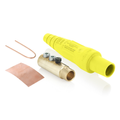 Product Image of 16 Series Taper Nose Cam-Type Female Plug, Contact & Insulator, Detachable, 2/0, 4/0 AWG, 400A Max, Type 3R When Mated (Yellow)