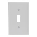 Product Image of 1-Gang Electrical Wall Plate, Toggle Switch (Grey)