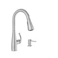 Product Image of Essie Spot Resist Stainless 1 Handle High Arc Pulldown Kitchen Faucet, 87014SRS