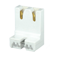 Product Image of Medium Base, T8 Only Bi-pin, Fluorescent Lampholder, Low Profile, Screw Mount (White) Bulk Pack