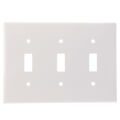 Product Image of 3-Gang Electrical Wall Plate, Toggle Switch (White)
