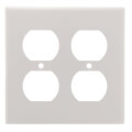 Product Image of 2-Gang Electrical Wall Plate, Duplex Receptacle (White)