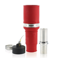 Product Image of Rhino-Hide Single Pole Female Connector (Contact, Insulator, & Dust Cap), Crimped, 535 MCM Cable, 1000V 898A Max (Red)