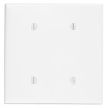 Product Image of 2-Gang No Device Blank Wall Plate, Strap Mount (White)