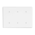 Product Image of 3-Gang No Device Blank Wall Plate, Strap Mount (White)