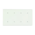Product Image of 4-Gang No Device Blank Wall Plate, Strap Mount (White)