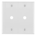 Product Image of 2-Gang Electrical Wall Plate, .406 Inch Hole, Box Mount (White)