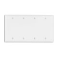 Product Image of 4-Gang No Device Blank Wall Plate, Box Mount (White)