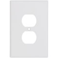 Product Image of 1-Gang Wall Plate, Oversized, Thermoset Plastic, Duplex Receptacle (White)