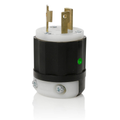 Product Image of Locking Plug, 30A, 125V Power Indication (Black) & White