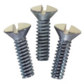 Product Image of 5/16" Long 6-32 Threaded Oval Head Milled Slot Replacement Wallplate Screws (Ivory)