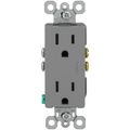 Product Image of Radiant Tamper-Resistant Duplex Receptacle, NEMA 5-15R - Gray (15A, 125V)