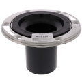 Product Image of ABS Open Closet Flange w/ Stainless Steel Swivel Ring & 4" Tailpiece (3" Inside)