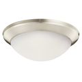Product Image of Ceiling Space 14" 1 Light Flush Mount w/ Satin Etched Cased Opal (Brushed Nickel)