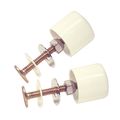 Product Image of White Plastic Toilet Bolt Closet Caps w/ Break-off Closet Bolts (2-Pack)
