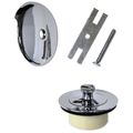 Product Image of Universal Lift & Turn Tub Drain Trim Kit w/ Overflow (Chrome)