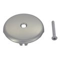 Product Image of Bathtub Drain Overflow Plate w/ Screw for 1-Hole Drains (Brushed Nickel)