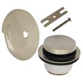 Product Image of Tub Drain Trim Kit w/ Touch Toe Stopper & Overflow  (Brushed Nickel)