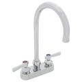 Product Image of 1.5 GPM 4" Deck-Mounted Manual 2 Handle Gooseneck Kitchen Faucet