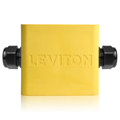 Product Image of Portable Outlet Box, Two-Gang, Standard Depth, Feed-Thru Style, Cable Diameter (0.590", 1.000") (Yellow)