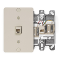 Product Image of Telephone Wall Phone Jack, 6p4c, Screw Terminals (Ivory)